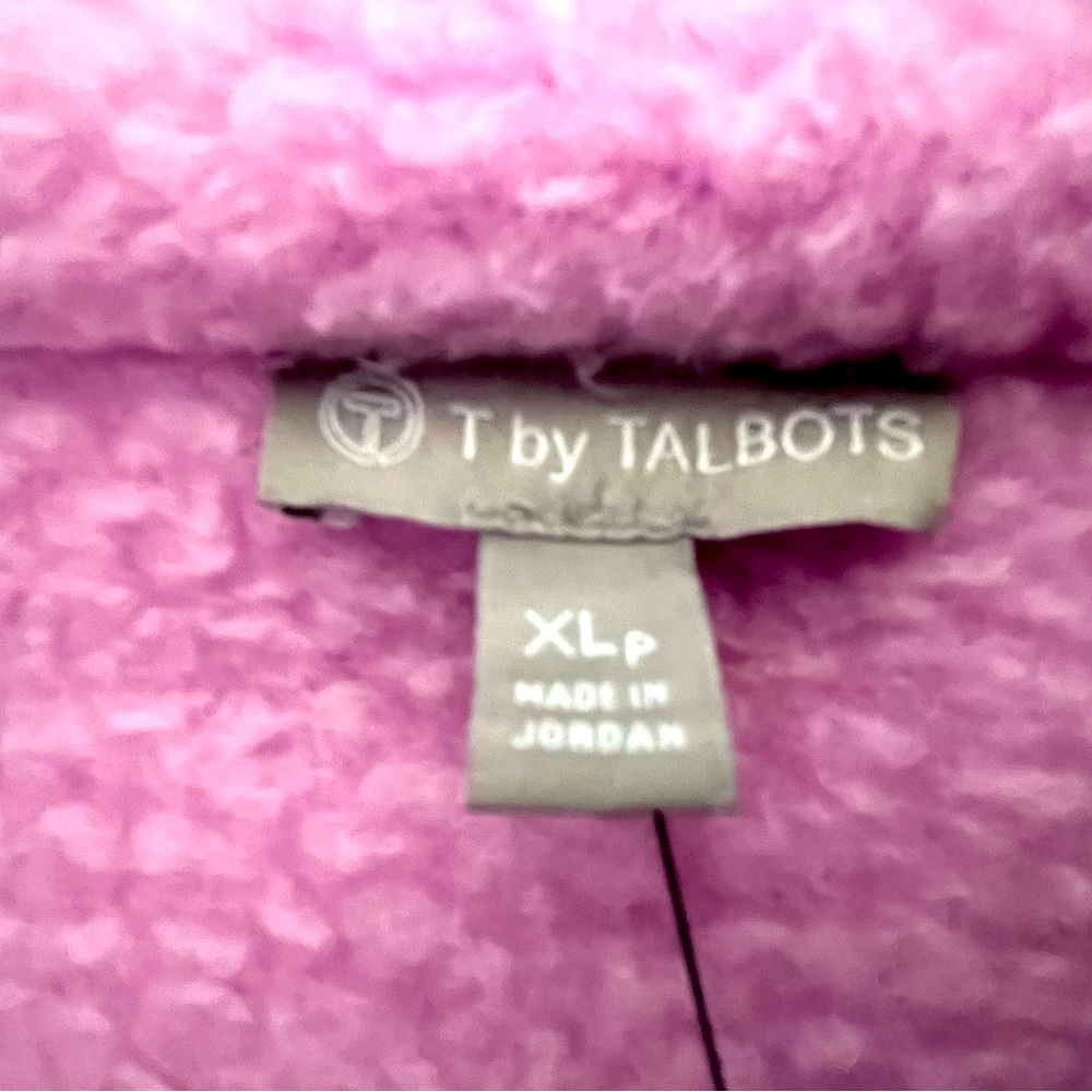 Talbots NWT Women's Lilac Fleece Zip Up Jacket Active Size Petite XL - Picture 4 of 4